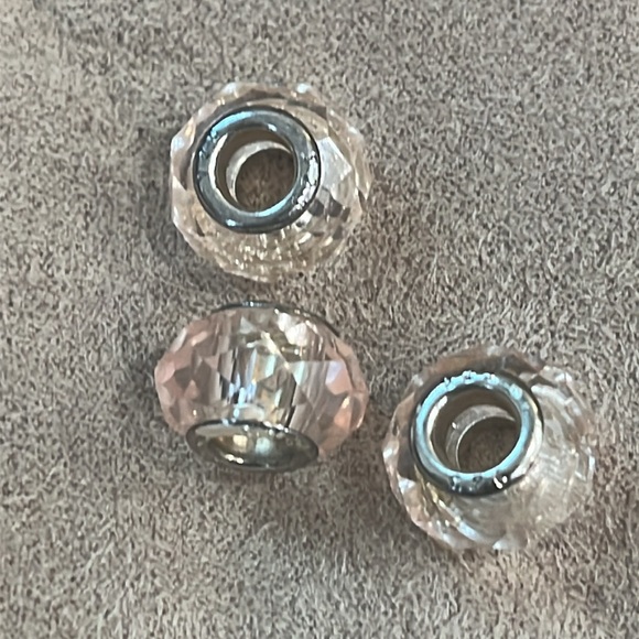 Silver 925 Crystal Charm Beads (set of 3) - Picture 9 of 11